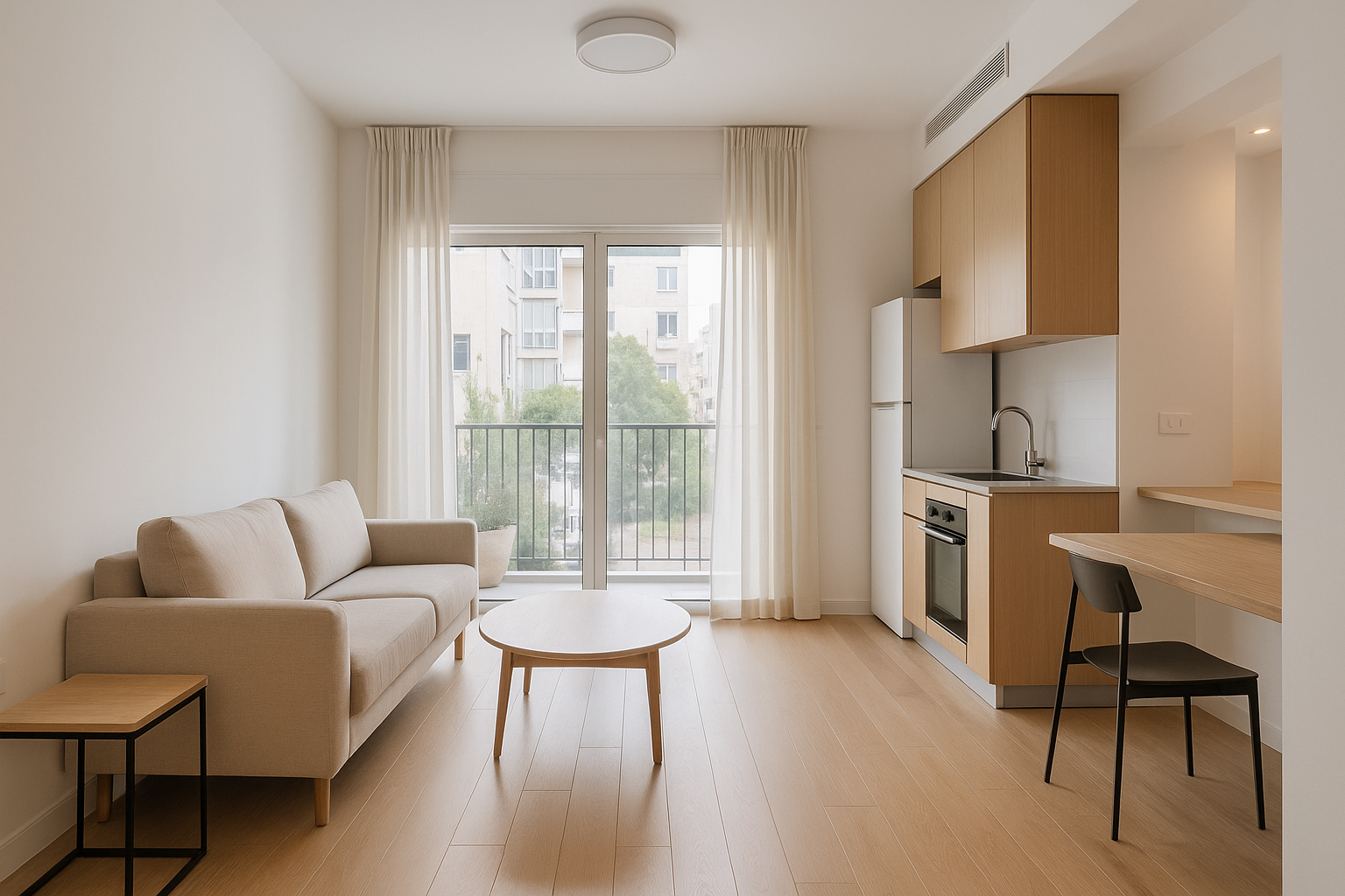 דירת 2 חדרים מעוצבת בלב תל אביב – מיקום מושלם ואווירה אורבנית